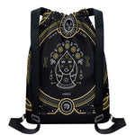 Vintage Virgo Zodiac Sign Print Drawstring Backpack