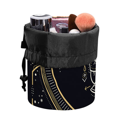 Vintage Virgo Zodiac Sign Print Drawstring Makeup Bag