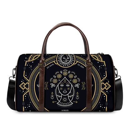 Vintage Virgo Zodiac Sign Print Duffle Bag