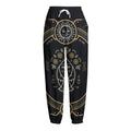 Vintage Virgo Zodiac Sign Print Fleece Lined Knit Pants