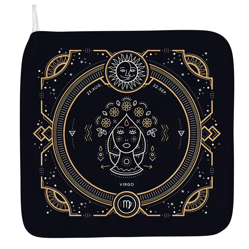 Vintage Virgo Zodiac Sign Print Hand Towel