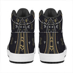Vintage Virgo Zodiac Sign Print High Top Leather Sneakers