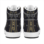 Vintage Virgo Zodiac Sign Print High Top Leather Sneakers