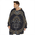 Vintage Virgo Zodiac Sign Print Hoodie Blanket