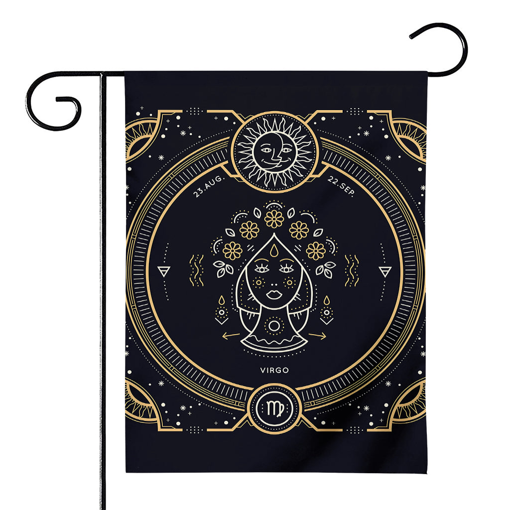 Vintage Virgo Zodiac Sign Print House Flag