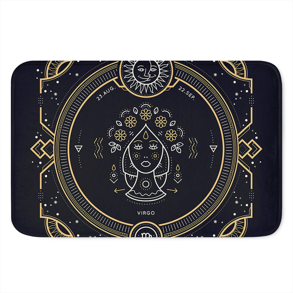Vintage Virgo Zodiac Sign Print Indoor Door Mat