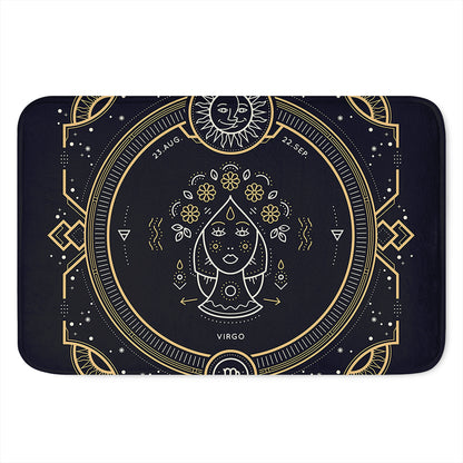 Vintage Virgo Zodiac Sign Print Indoor Door Mat
