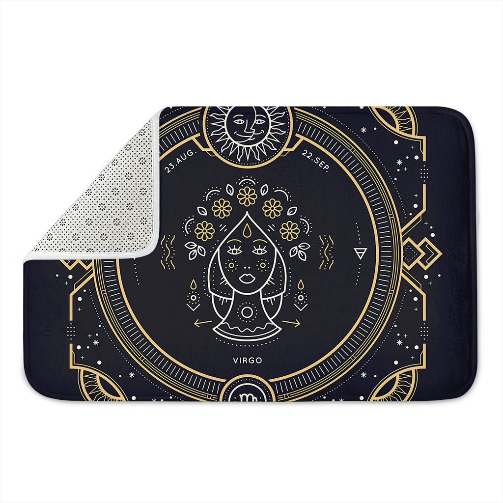 Vintage Virgo Zodiac Sign Print Indoor Door Mat
