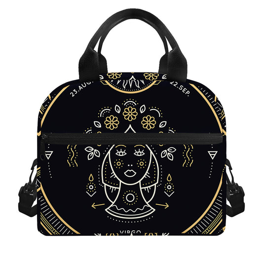 Vintage Virgo Zodiac Sign Print Insulated Lunch Bag