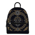 Vintage Virgo Zodiac Sign Print Leather Backpack
