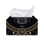 Vintage Virgo Zodiac Sign Print Leather Tissue Box Cover