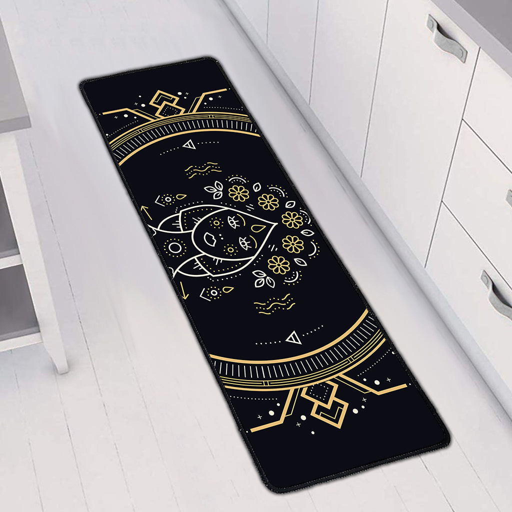 Vintage Virgo Zodiac Sign Print Long Kitchen Mat