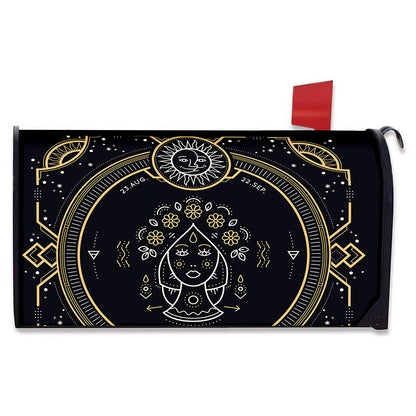 Vintage Virgo Zodiac Sign Print Mailbox Cover