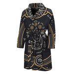 Vintage Virgo Zodiac Sign Print Men's Bathrobe
