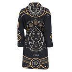 Vintage Virgo Zodiac Sign Print Men's Bathrobe