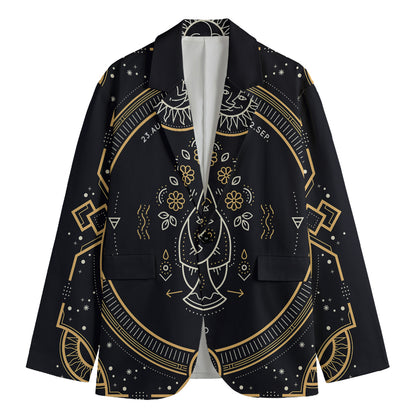 Vintage Virgo Zodiac Sign Print Men's Blazer