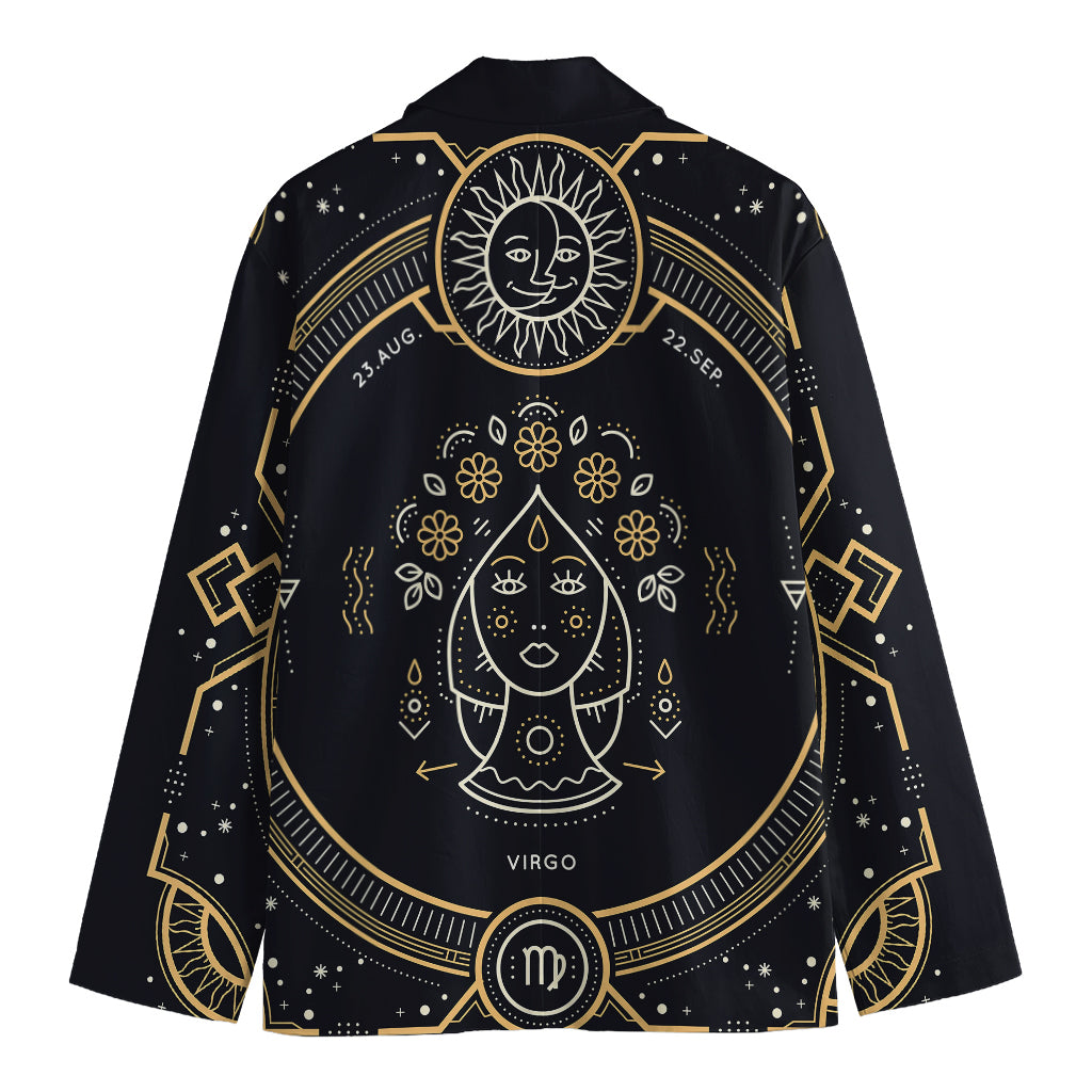 Vintage Virgo Zodiac Sign Print Men's Blazer