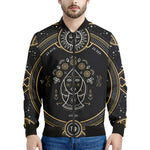 Vintage Virgo Zodiac Sign Print Men's Bomber Jacket