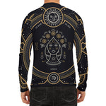 Vintage Virgo Zodiac Sign Print Men's Long Sleeve Rash Guard