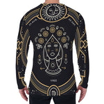 Vintage Virgo Zodiac Sign Print Men's Long Sleeve T-Shirt