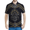 Vintage Virgo Zodiac Sign Print Men's Polo Shirt