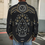 Vintage Virgo Zodiac Sign Print Men's Shirt Jacket