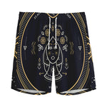 Vintage Virgo Zodiac Sign Print Men's Sports Shorts
