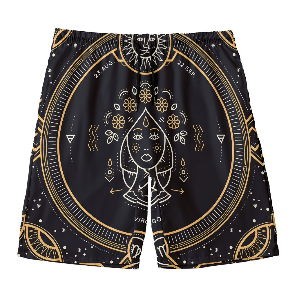 Vintage Virgo Zodiac Sign Print Men's Swim Trunks