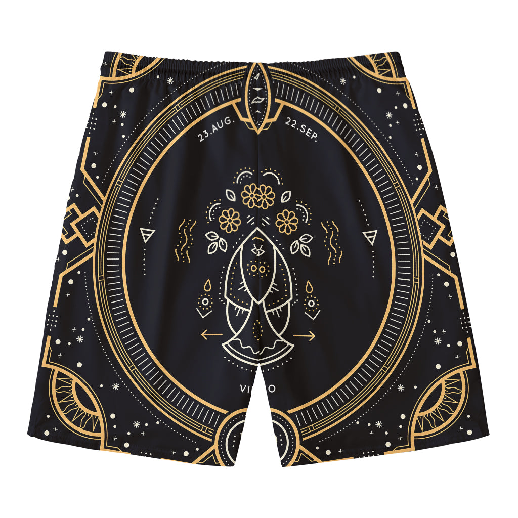 Vintage Virgo Zodiac Sign Print Men's Swim Trunks