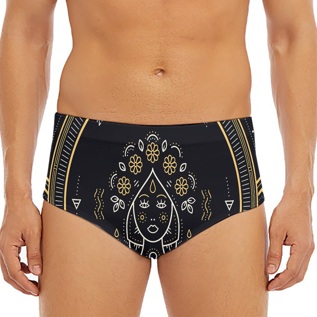 Vintage Virgo Zodiac Sign Print Men's Triangle Swim Briefs
