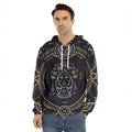 Vintage Virgo Zodiac Sign Print Men's Velvet Pullover Hoodie