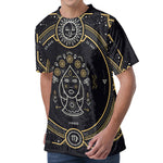 Vintage Virgo Zodiac Sign Print Men's Velvet T-Shirt