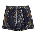 Vintage Virgo Zodiac Sign Print Mesh Shorts
