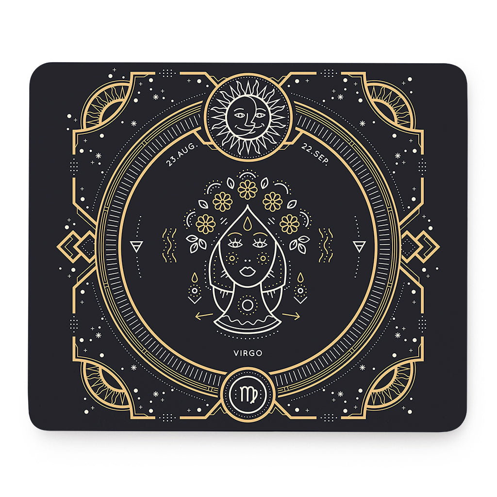 Vintage Virgo Zodiac Sign Print Mouse Pad