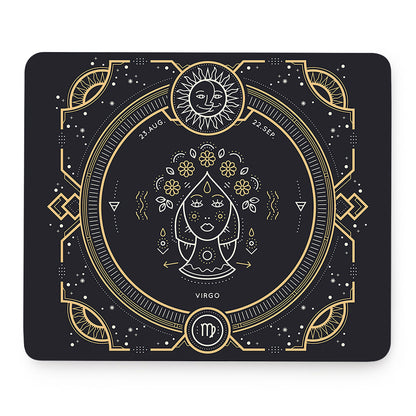 Vintage Virgo Zodiac Sign Print Mouse Pad