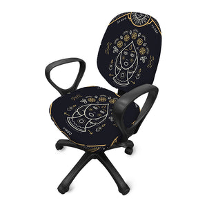 Vintage Virgo Zodiac Sign Print Office Chair Cover