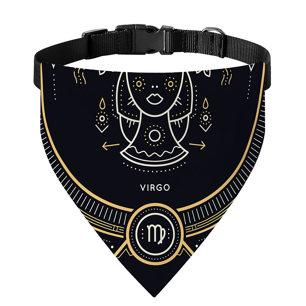 Vintage Virgo Zodiac Sign Print Over The Collar Dog Bandana