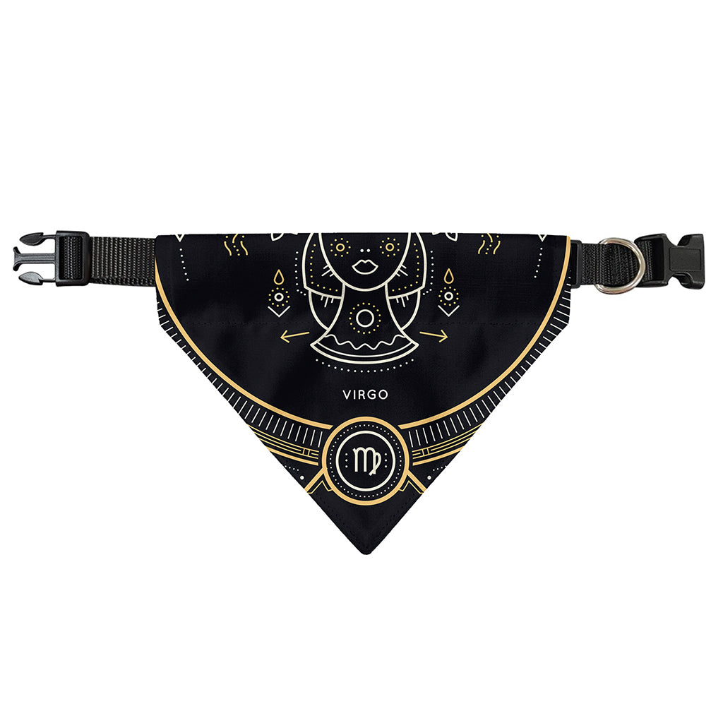 Vintage Virgo Zodiac Sign Print Over The Collar Dog Bandana