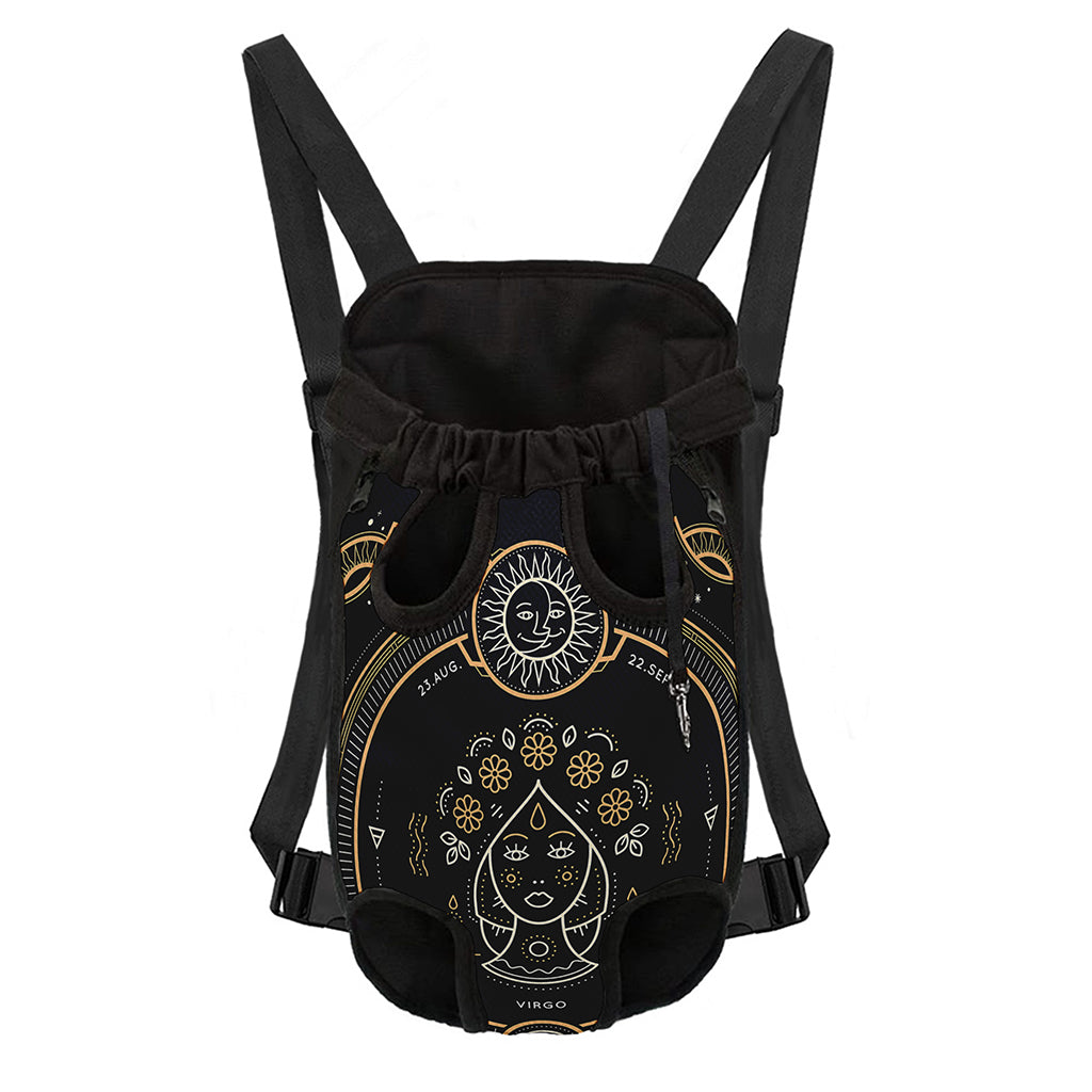 Vintage Virgo Zodiac Sign Print Pet Carrier Backpack