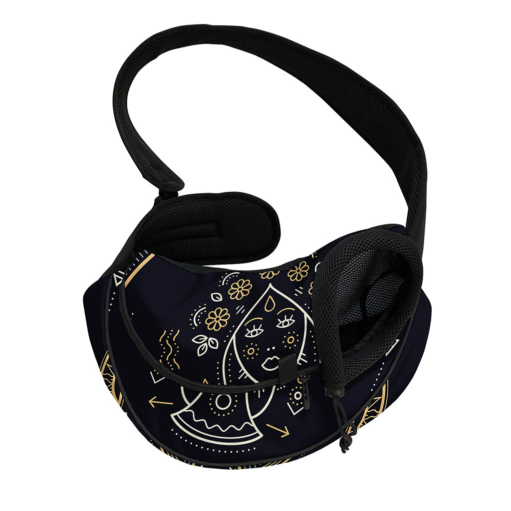 Vintage Virgo Zodiac Sign Print Pet Sling Carrier