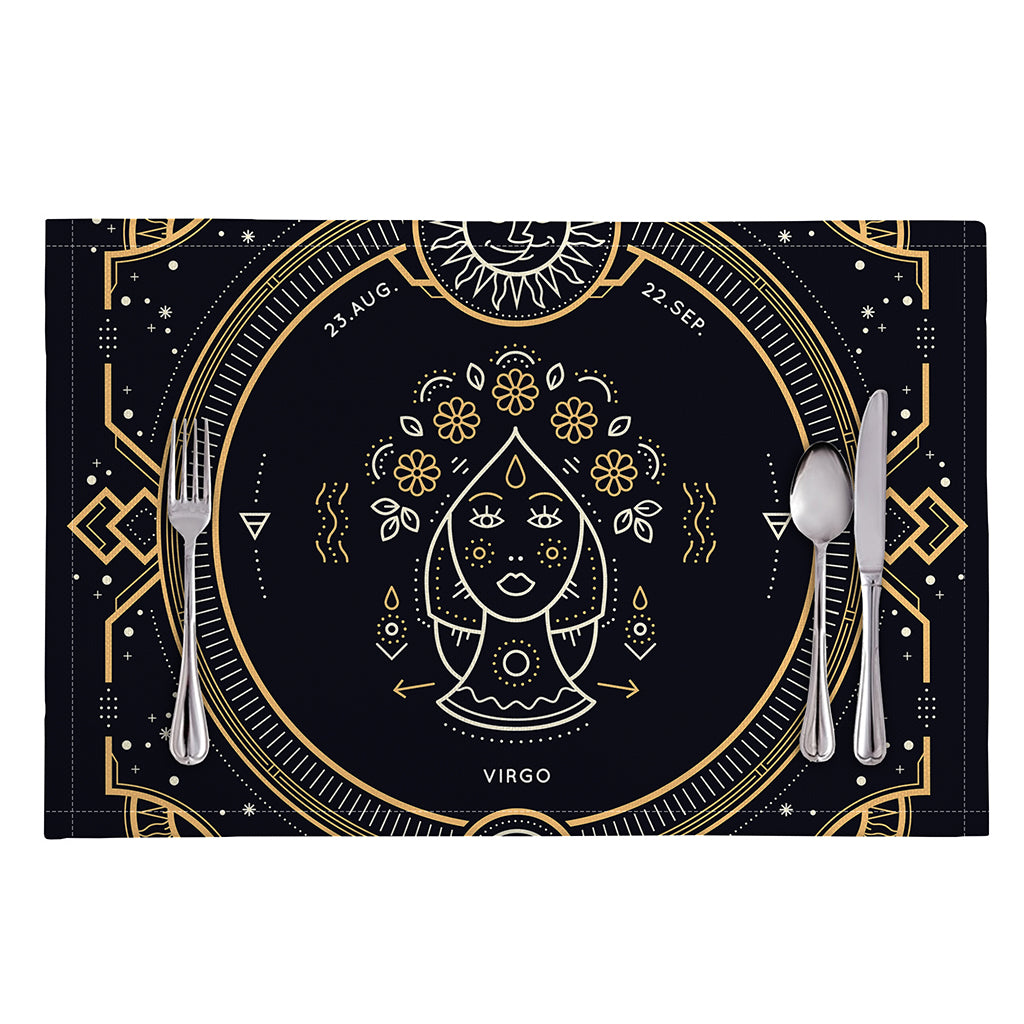Vintage Virgo Zodiac Sign Print Placemat
