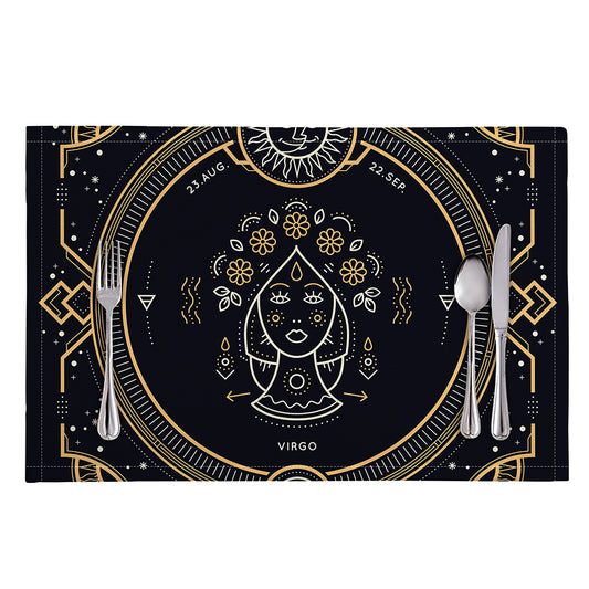 Vintage Virgo Zodiac Sign Print Placemat