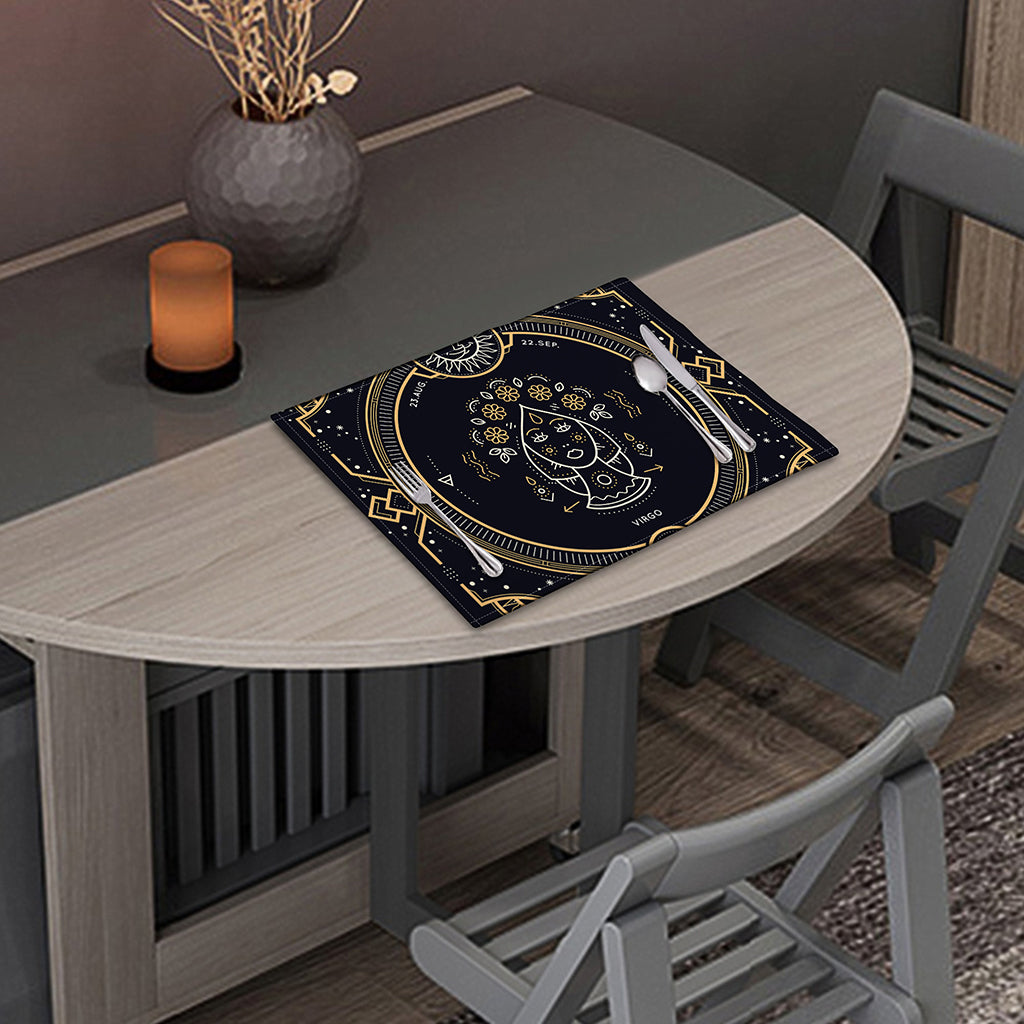 Vintage Virgo Zodiac Sign Print Placemat