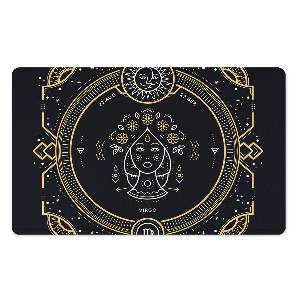 Vintage Virgo Zodiac Sign Print Polyester Doormat