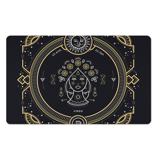 Vintage Virgo Zodiac Sign Print Polyester Doormat