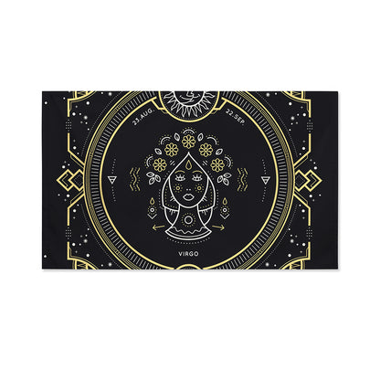 Vintage Virgo Zodiac Sign Print Polyester Flag