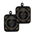Vintage Virgo Zodiac Sign Print Pot Holders