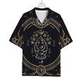 Vintage Virgo Zodiac Sign Print Rayon Hawaiian Shirt