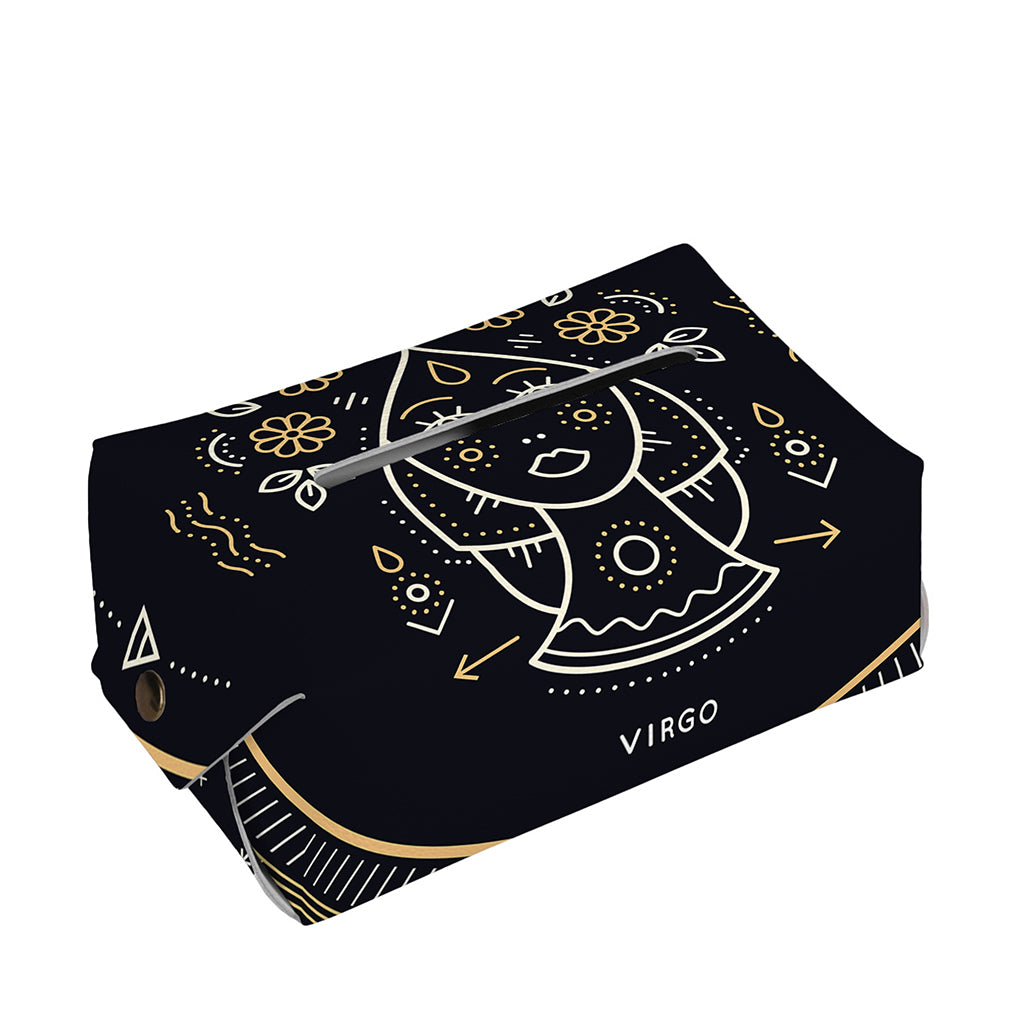Vintage Virgo Zodiac Sign Print Rectangle Tissue Box Cover