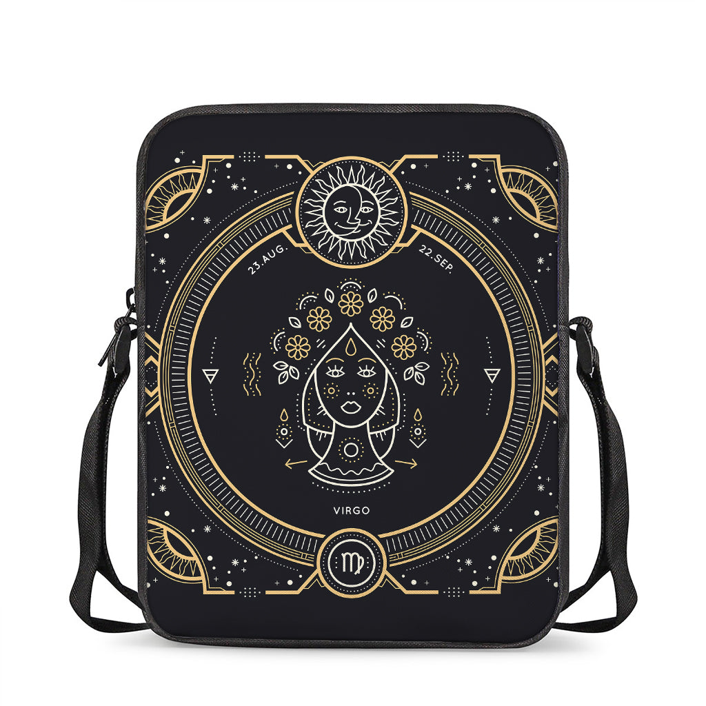 Vintage Virgo Zodiac Sign Print Rectangular Crossbody Bag